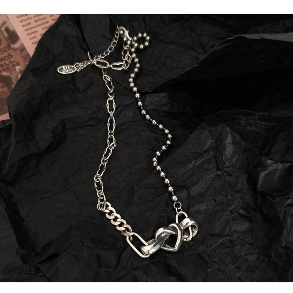 *NEW 925 Sterling Silver Vintage Heart Necklace - Picture 8 of 10